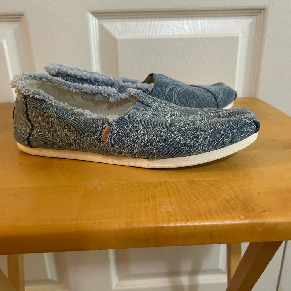 Toms denim look alpargatas, 8.5